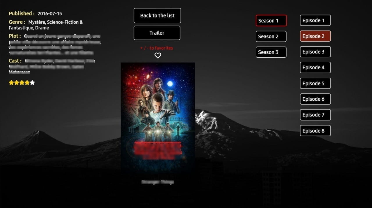 arc player movie/serie page